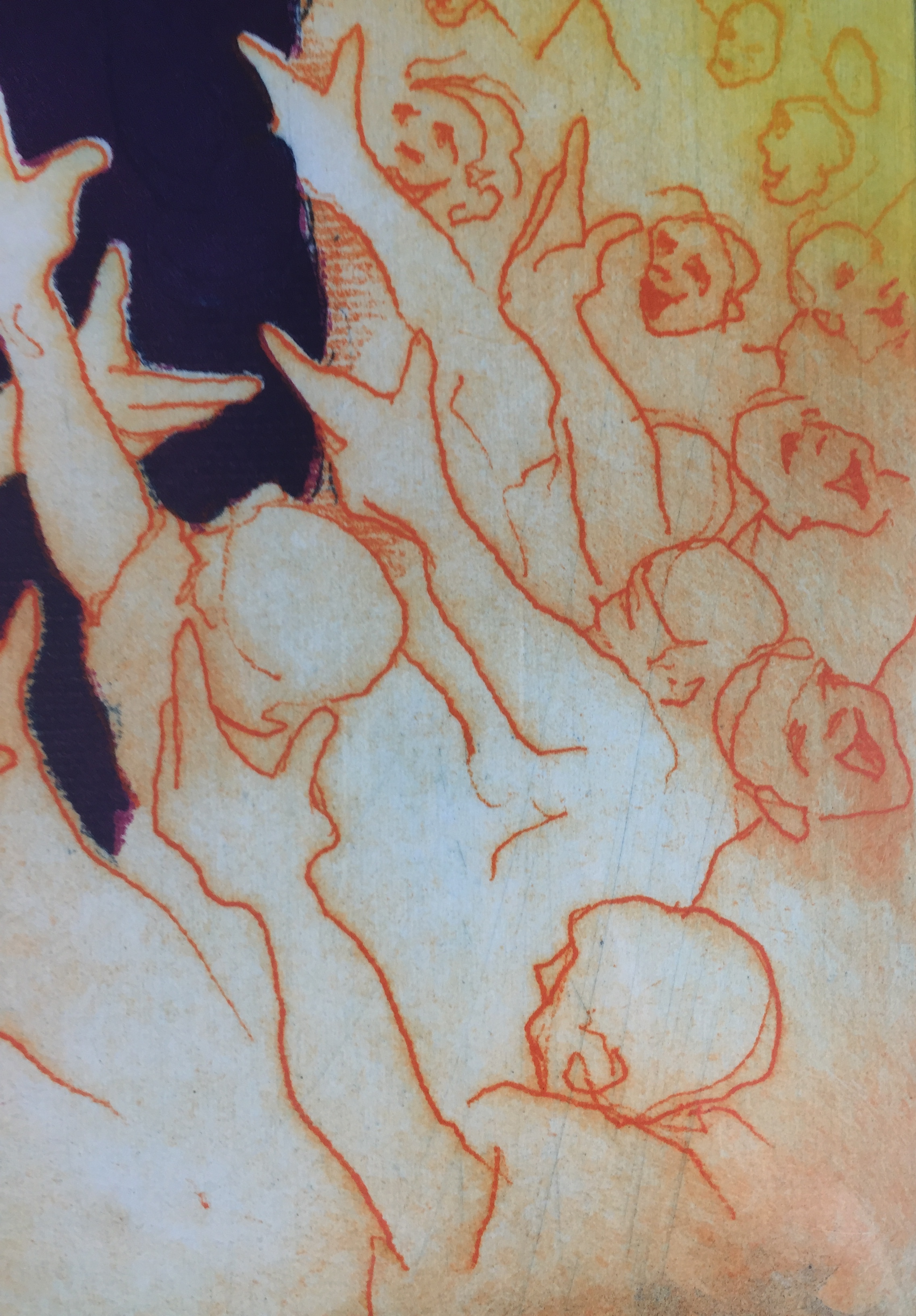 Ronald Tolman - kleurenets, 'Drie paarden in menigte', 2000 (GROOT) kopen? Bied vanaf 175!