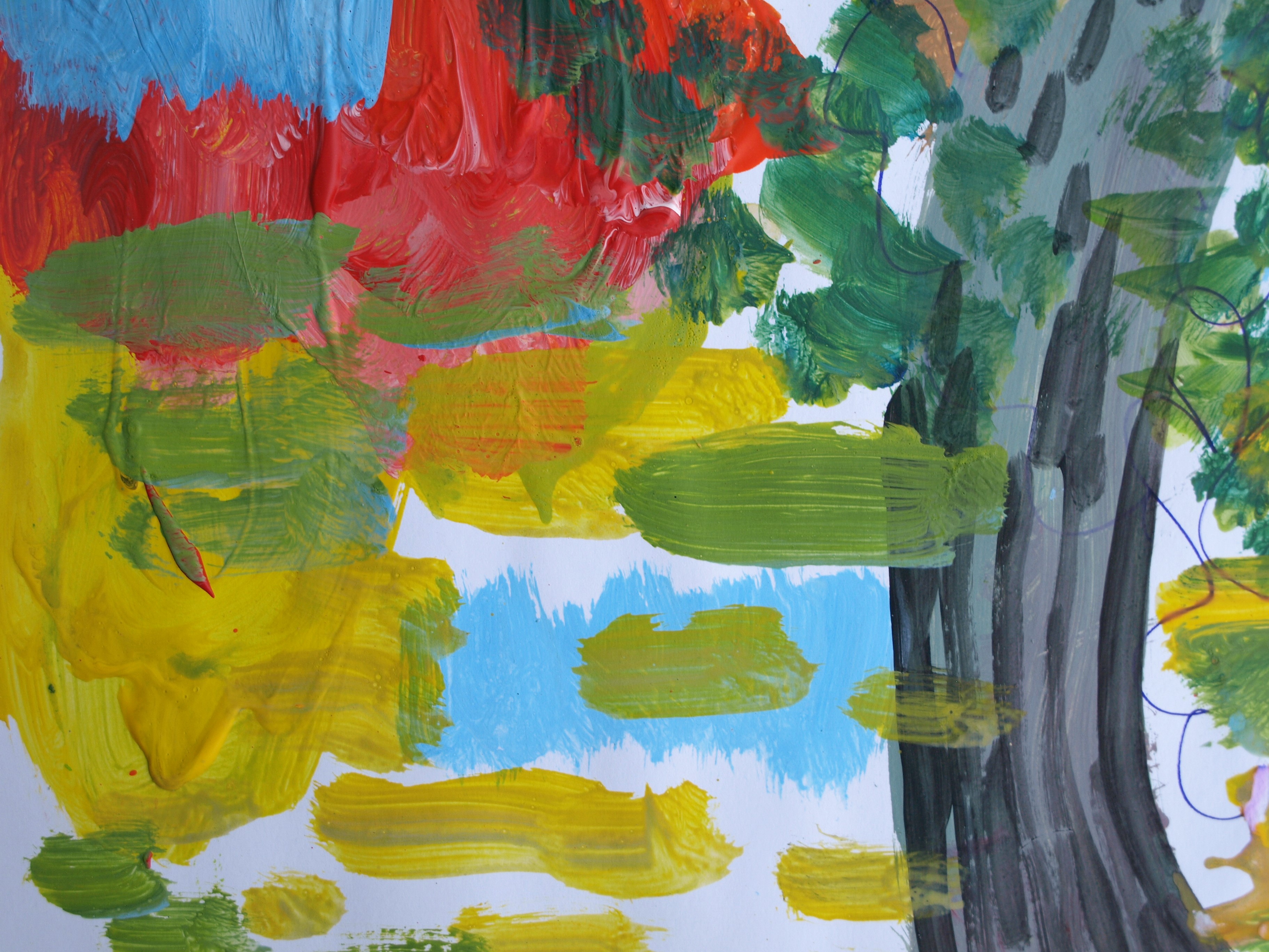 Peter Klashorst - Acrylverf op papier - Boom - 2016 kopen? Bied vanaf 50!