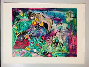 Sandra Jayat - La pensée marbrée s'est posée sur l'absence arrosée verkocht voor € 30!