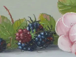 Johannes Eerdmans - Stilleven met fruit en roos - Olie op paneel kopen? Bied vanaf 175!