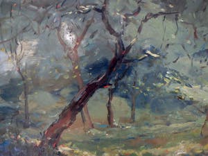 Louis Henno - boom in boslandschap kopen? Bied vanaf 100!