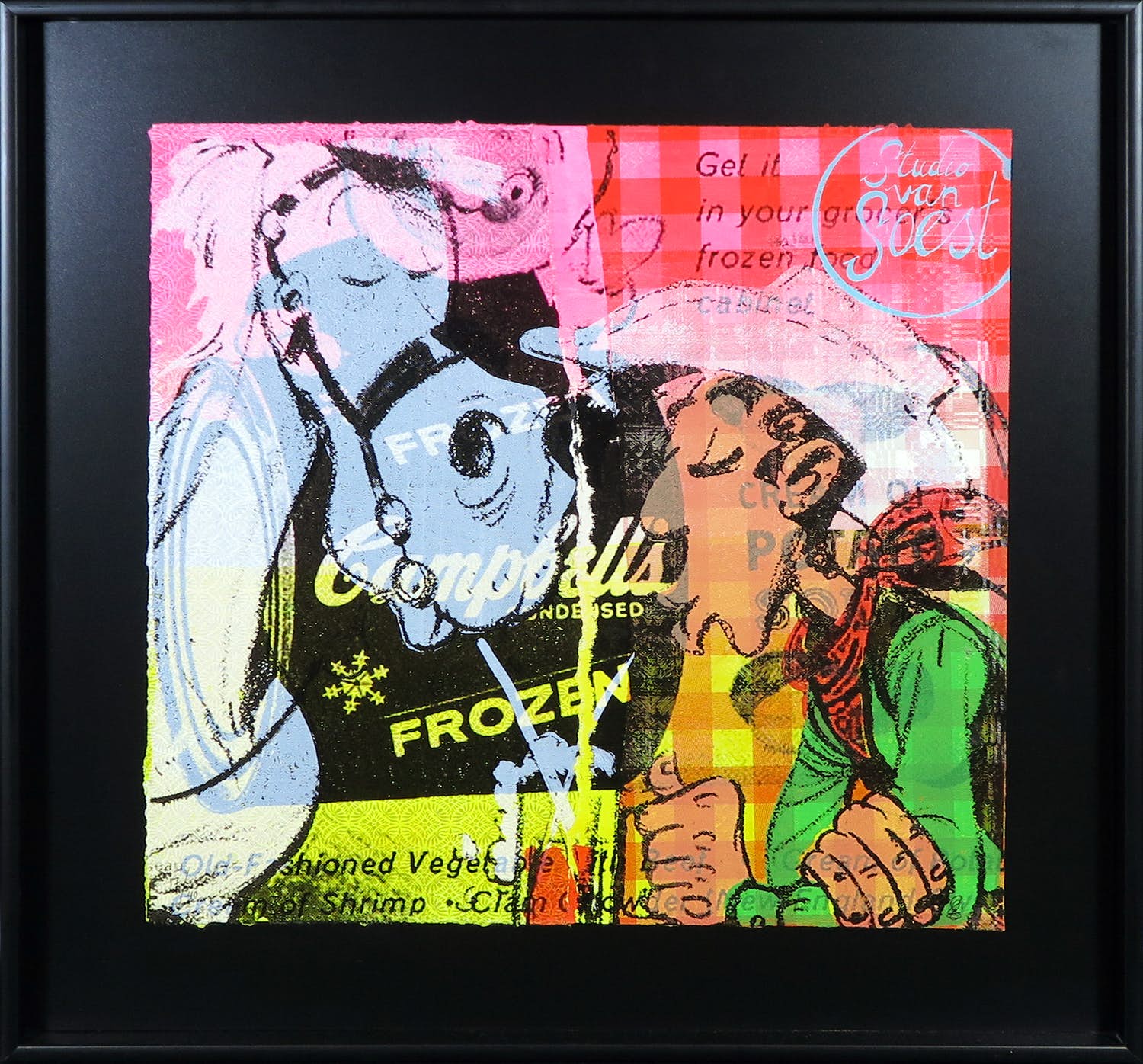 Suzanne van Soest - Gemengde techniek op papier, Lucky Horse - Ingelijst kopen? Bied vanaf 35!