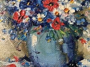 Niet of onleesbaar gesigneerd - Pot bloemen. kopen? Bied vanaf 1!