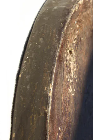 Niet of onleesbaar gesigneerd - Prachtige Vuur Vergulde Grote Zware Oude Aardewerken Plaquette (19e eeuw) kopen? Bied vanaf 1!