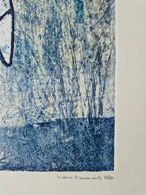 Hans Buining - in zeer kleine oplage (20) gemaakte Ets & Aquatint "gevallen bloem" gesigneerd kopen? Bied vanaf 32!