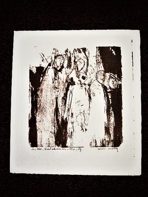 Wim Motz - Kleine Oplage Lithografie "de Verlorenen" uit zijn "ARA" periode - gesigneerd kopen? Bied vanaf 28!