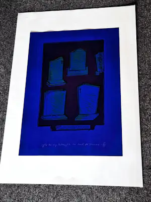 Marlene Dumas - Groot kleuren litho - zeer kleine oplage (15) Agter die nagt bedriglik die dood kopen? Bied vanaf 540!