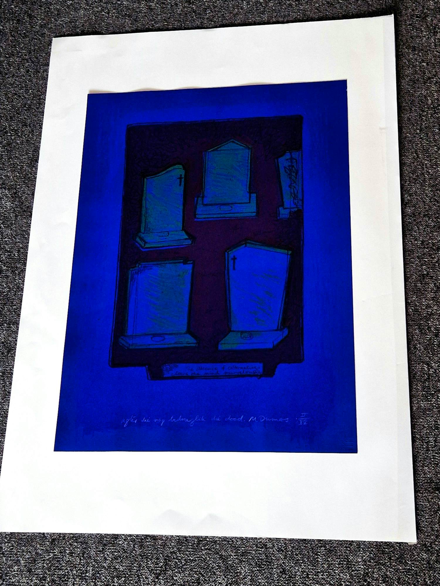 Marlene Dumas - Groot kleuren litho - zeer kleine oplage (15) Agter die nagt bedriglik die dood kopen? Bied vanaf 630!