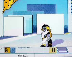 Huibert van Dorp - Zeefdruk: zam zam verkocht voor € 35!