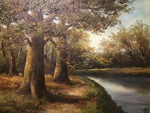 Niet of onleesbaar gesigneerd - Bos met water kopen? Bied vanaf 1!