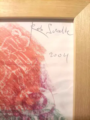 Rob Scholte - z.t. vetkrijt op papier in houtenlijst kopen? Bied vanaf 50!