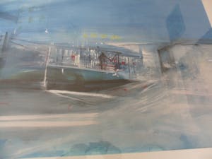 Bert Bruijn - Prachtig werk van Bert Bruijn: Gouache (groot), gesigneerd '1986'. Ingelijst. kopen? Bied vanaf 40!