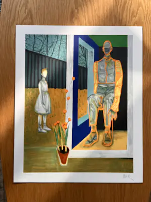 Hans Vandekerckhove - Kleurrijke, gesigneerde litho - niet ingelijst. kopen? Bied vanaf 85!