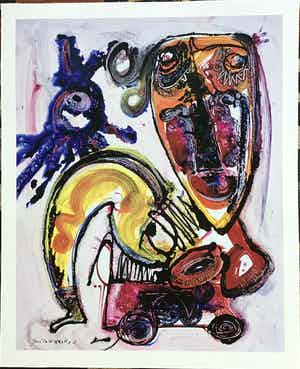 Jan te Wierik - Op weg naar het feest , gesigneerd in druk verkocht voor € 1!