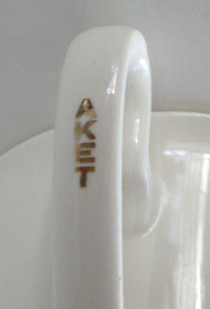 Firma Regout & Co - Vier art deco kop- en schotels kopen? Bied vanaf 32!