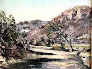 Jan Jurrien Moolhuizen - Berglandschap - Olieverf op doek, Fraai ingelijst kopen? Bied vanaf 130!