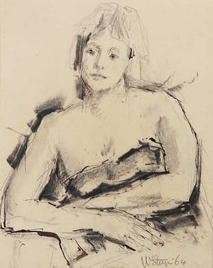 Wim Steijn - Potlood-, pen-, houtskooltekening, Figuur kopen? Bied vanaf 1!