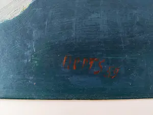 Wim Oepts - ''Stilleven met hortensia en blauwe spuitwater fles" kopen? Bied vanaf 2750!