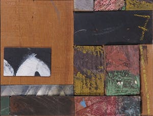 Christiaan Paul Damste - Collage van (beschilderd) hout, Nr. 7 - Ingelijst kopen? Bied vanaf 250!