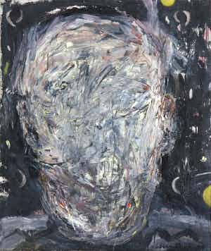 David Leviathan - Olieverf op doek, Head in the Night (Groot) verkocht voor € 1!