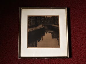 Niet of onleesbaar gesigneerd - Gesigneerde zg. droge naald Ets "Amsterdam OZ Achterburgwal" kopen? Bied vanaf 10!