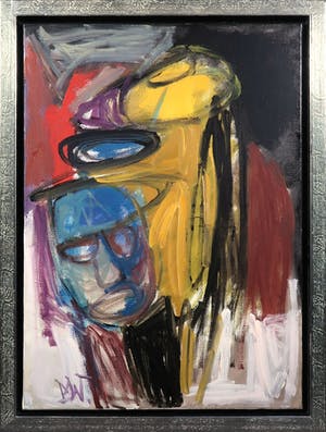 Martin van Wordragen - Olieverf op doek, Rimboe-tafereel - Ingelijst kopen? Bied vanaf 300!