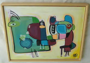 Jasper Banen - Acrylverf op doek , ingelijst , Voor de bevalling – 2021 kopen? Bied vanaf 110!