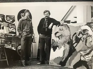 Nico Koster - Johan Cruijff in atelier Karel Appel kaufen? Bieten Sie von 85!