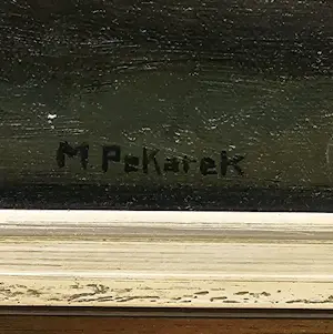 Maria Pekarek - stilleven met Geisha en bloemen in vaas kopen? Bied vanaf 65!