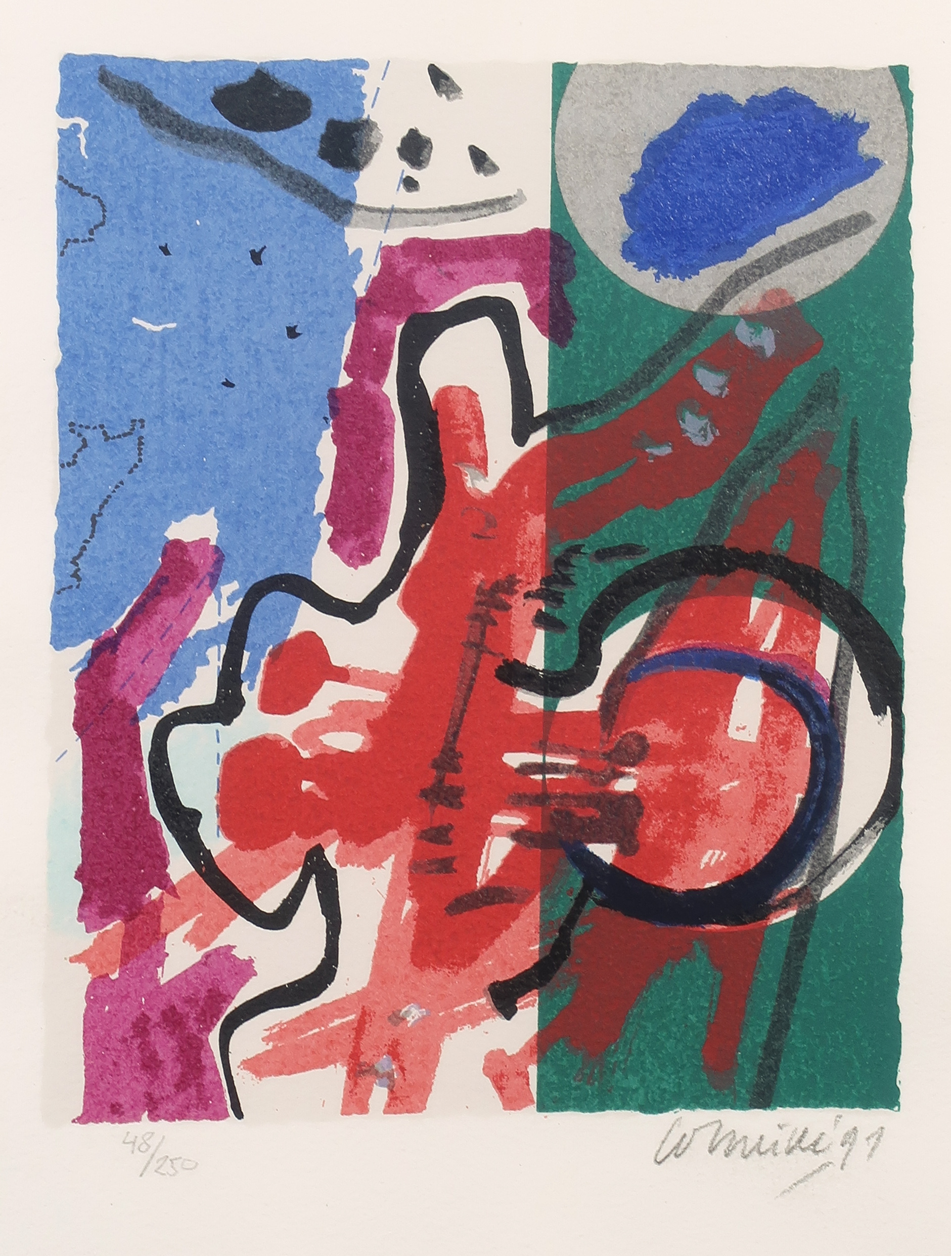 Corneille - Zeefdruk, Een schedel vol stem - Ingelijst kopen? Bied vanaf 100!