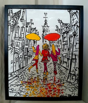 Elena Polyakova - Wandeling in Kalverstraat Amsterdam kopen? Bied vanaf 75!