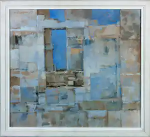Jan Miechels - Acryl op paneel, Souvenir de Luxor - Ingelijst verkauft für € 102!