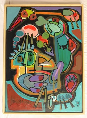 Jasper Banen - Acryl op doek, ingelijst , “Rhapsody” – 2021 kopen? Bied vanaf 215!