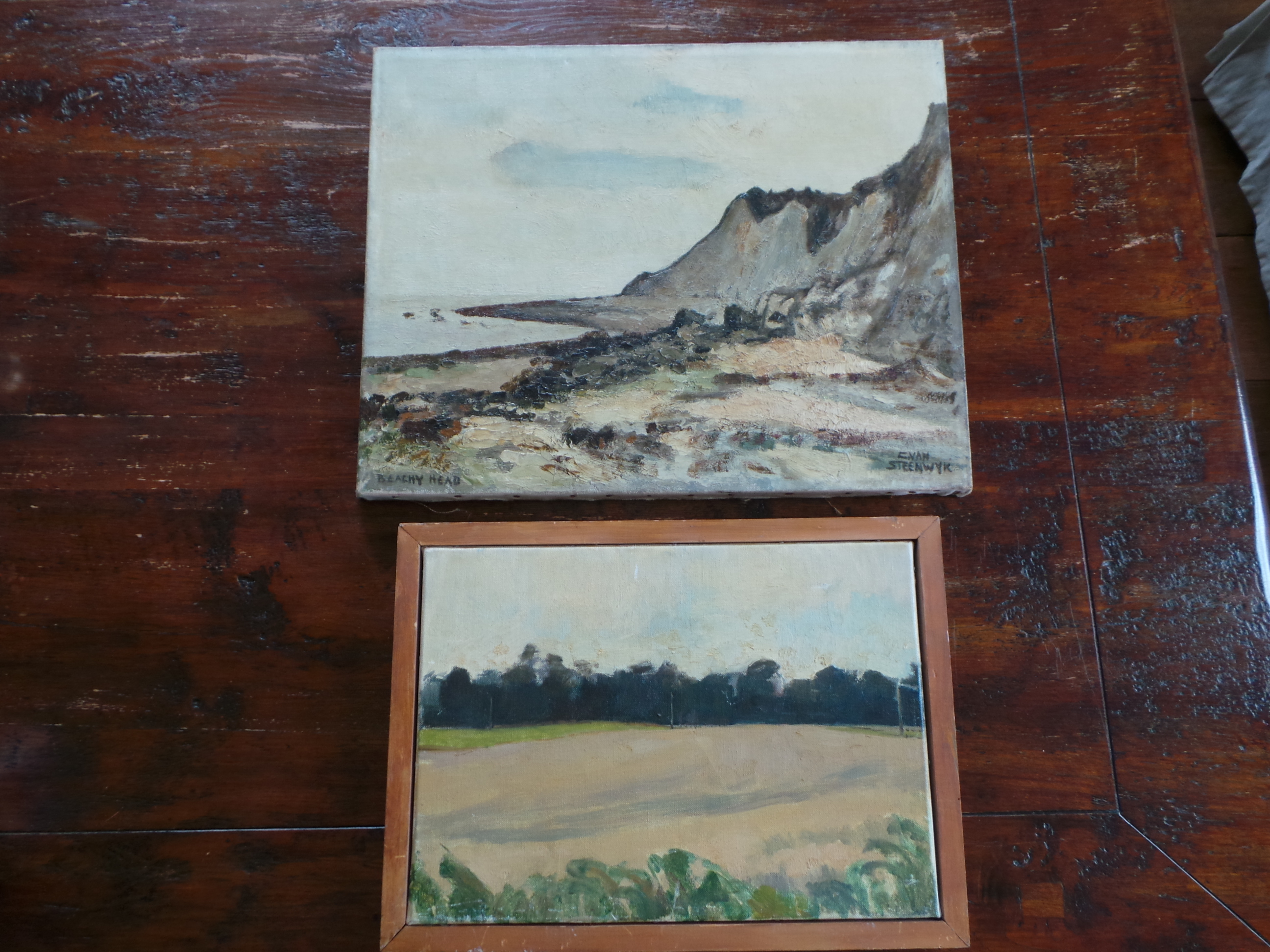 Niet of onleesbaar gesigneerd - Twee landschap kopen? Bied vanaf 1!