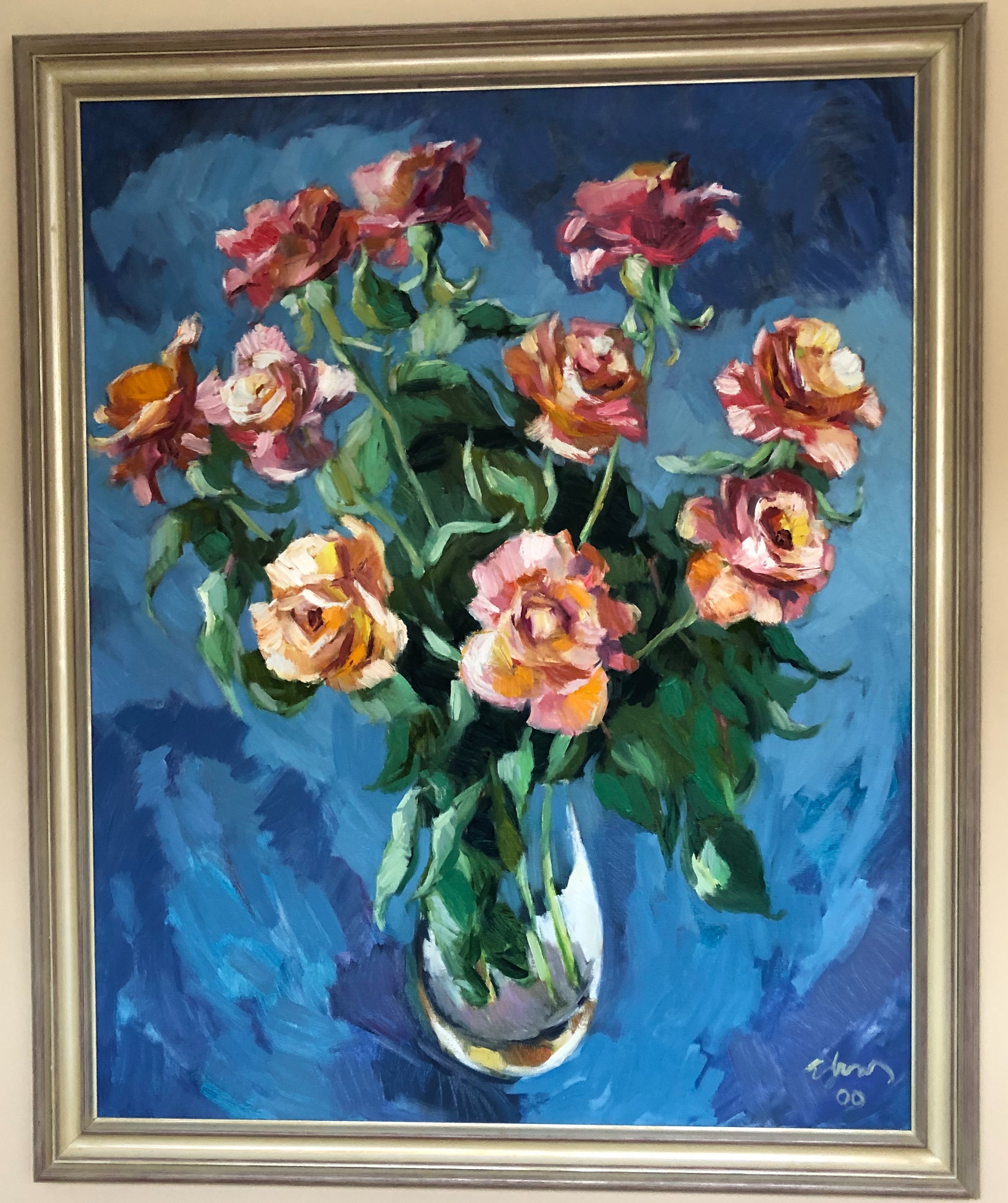 Adri Dijkhorst - Rozen op blauw 050500 kopen? Bied vanaf 350!