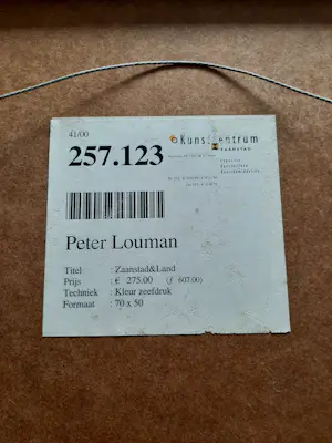 Peter Louman - Zeefdruk, Titel Zaanstad & Land. kopen? Bied vanaf 40!
