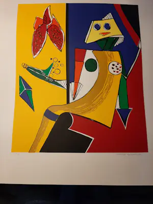 Maartje Wijngaarden - Zeefdruk ABSTRAKT Hand gesigneerd kopen? Bied vanaf 40!