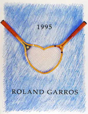 Donald Lipski - Kleurenoffset-litho. Affiche: ROLAND GARROS 1995 kopen? Bied vanaf 50!