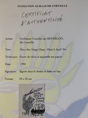 Corneille - "Mijn beste Hugo Claus - Parijs 5 april '94 kopen? Bied vanaf 950!