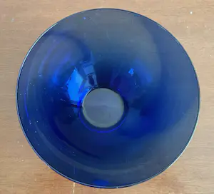 Royal Leerdam - Kobalt blauwe glazen kom op voet kopen? Bied vanaf 50!