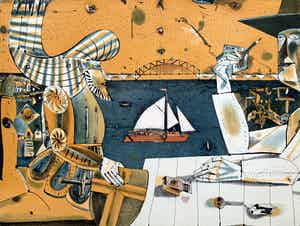 Stanislaw Wejman - ets/aquatint - 'Balkdrager & blauwvinger' - 1992 verkocht voor € 100!