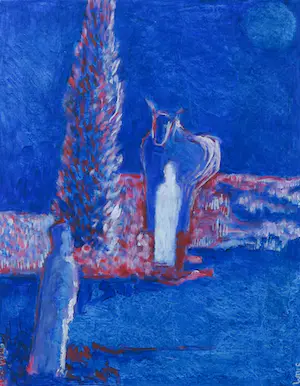 Joe Wols - Olieverf op papier, Zonder titel - Ingelijst kopen? Bied vanaf 1!