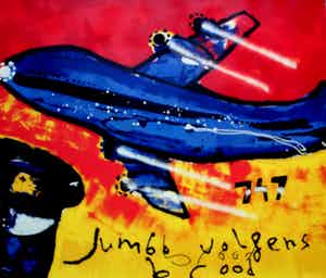 Herman Brood - grote zeefdruk - 'Jumbo volgens Brood' verkocht voor € 599!