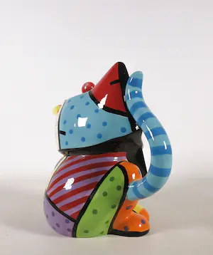 Hans Hartung - Arjan van Arendonk en Romero Britto - Lot van champagne, theepot en Bilbao Puppy kaufen? Bieten Sie von 70!