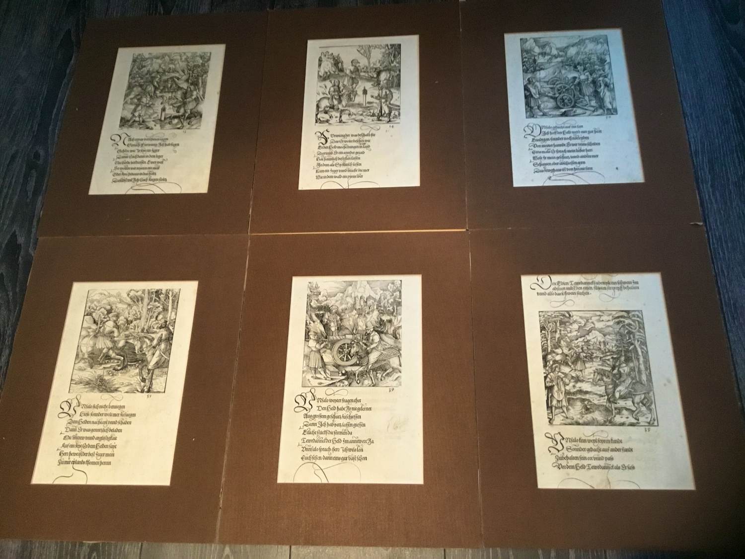 Hans Leonhard Schäufelein - “Theuerdank” set van 6 houtsneden uit 1519. kopen? Bied vanaf 600!