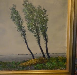 Janus de Winter - Landschap met eenzame bomen kopen? Bied vanaf 95!