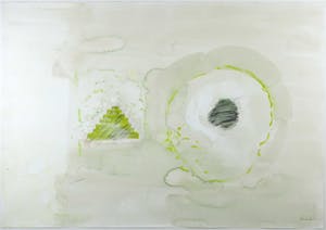 Niet of onleesbaar gesigneerd - Gemengde techniek op papier, Zonder titel - Ingelijst kopen? Bied vanaf 1!