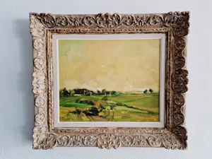 Edouard Lucke - In 1952 geschilderd olieverf op doek "zonnig landschap" in fraaie lijst kaufen? Bieten Sie von 70!
