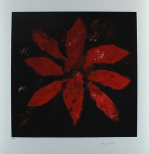 Armando - Kleurengiclee DIE BLUME ROT Handgesigneerd. kopen? Bied vanaf 149!