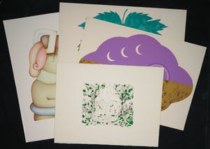 Pieter Holstein - Jorg Reme + Milvia Maglione, Lot van vier stuks grafiek (Prent 190) kopen? Bied vanaf 40!